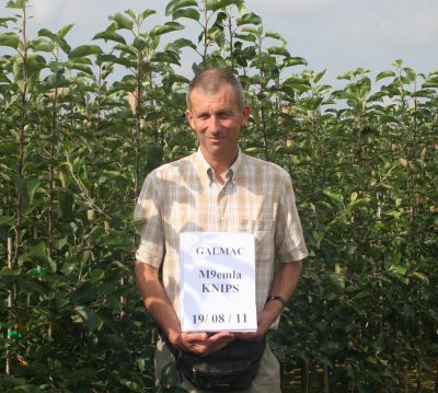 Bruno Essner posing in the Nursery in front of young GALMAC trees