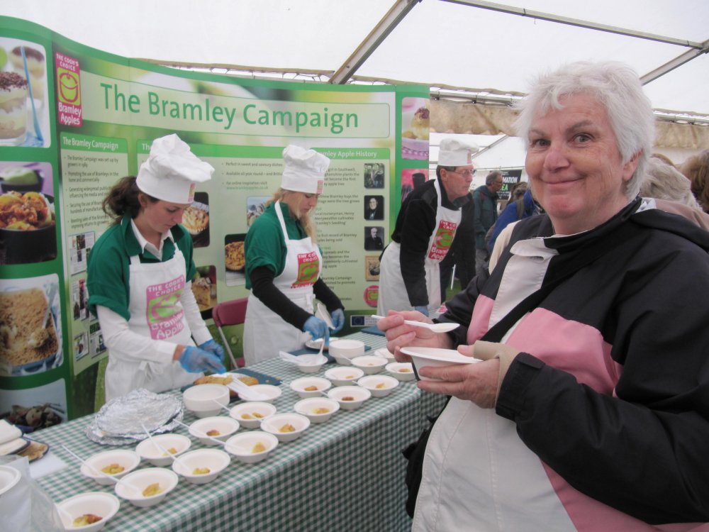 This lady really enjoyed her Bramley Apple Pie