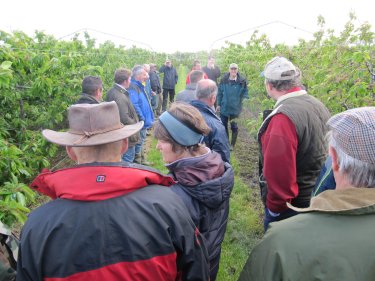 Charles Fryer explains the farm's ethos to E&SFGS Members