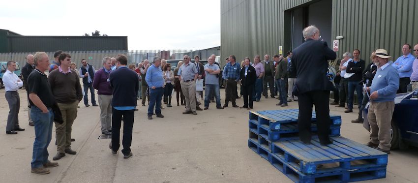 John Breach welcomes the BIFGA Members to HOWT Green Farm