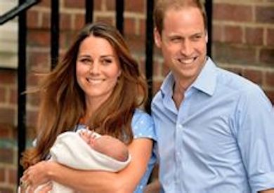 The Duke and Duchess of Cambridge with their baby Prince