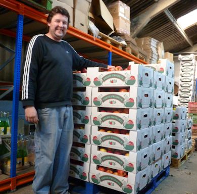 A pallet of Jupiter Apples ready for dispatch to Wholesale customers