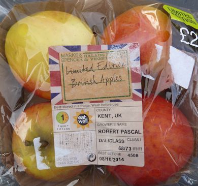 M&S Daliclass Apples grown by Robert Pascal